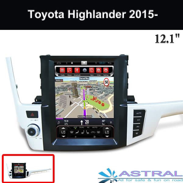 Toyota Tesla Screen Car Navigation System Company_Highlander